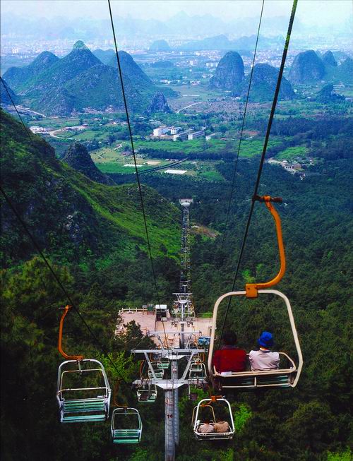 cable car on Yao mountain, Guilin