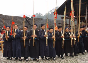 lusheng festival in shanglangde village
