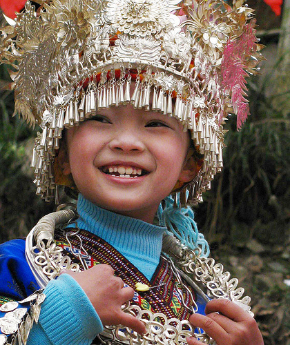 miao ethnic girl in sisters meal festival