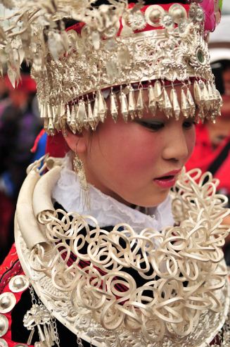 Miao girls in xijiang village