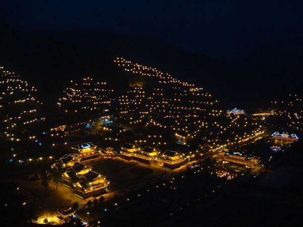 xijiang village at night