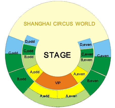 ERA Shanghai Cirus Show Theatre Map