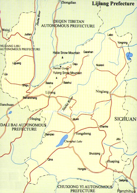 Map of Lijiang